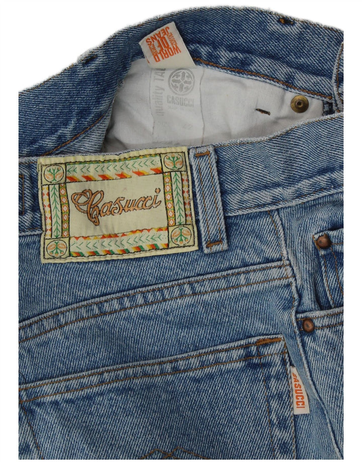CASUCCI Blugi Crop Taie Înaltă pentru Damă IT 42 Medium L26 L23 Albastru
