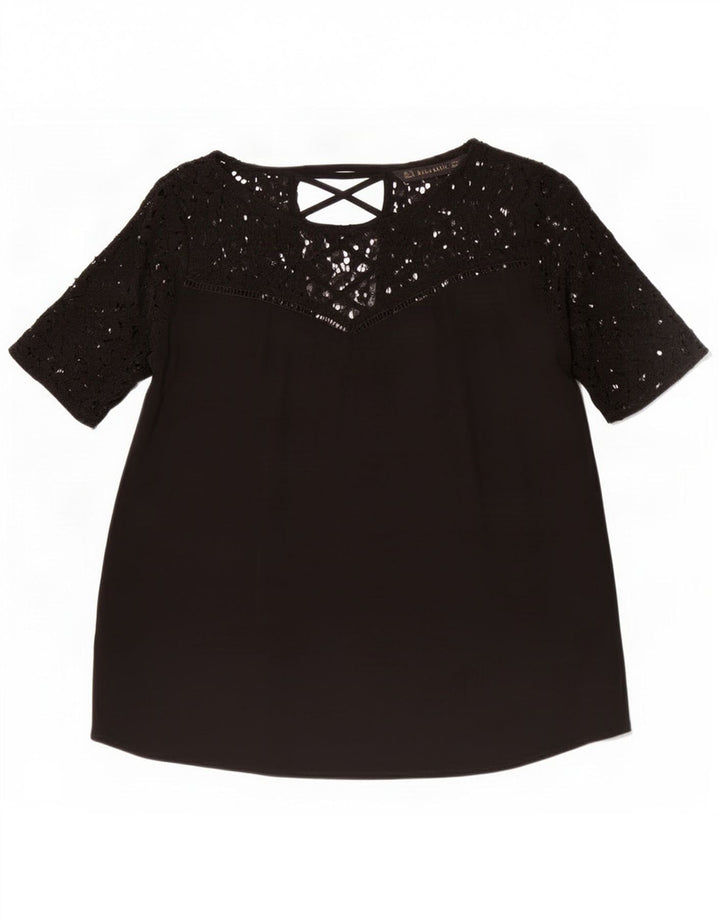 Bluză pentru femei Zara UK 12 Medium Negru