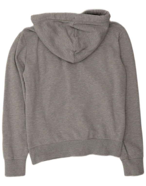 Pulover Superdry pentru bărbați, cu fermoar, bumbac, gri mediu