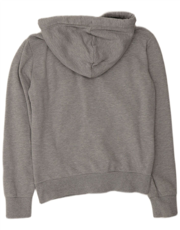 Pulover Superdry pentru bărbați, cu fermoar, bumbac, gri mediu