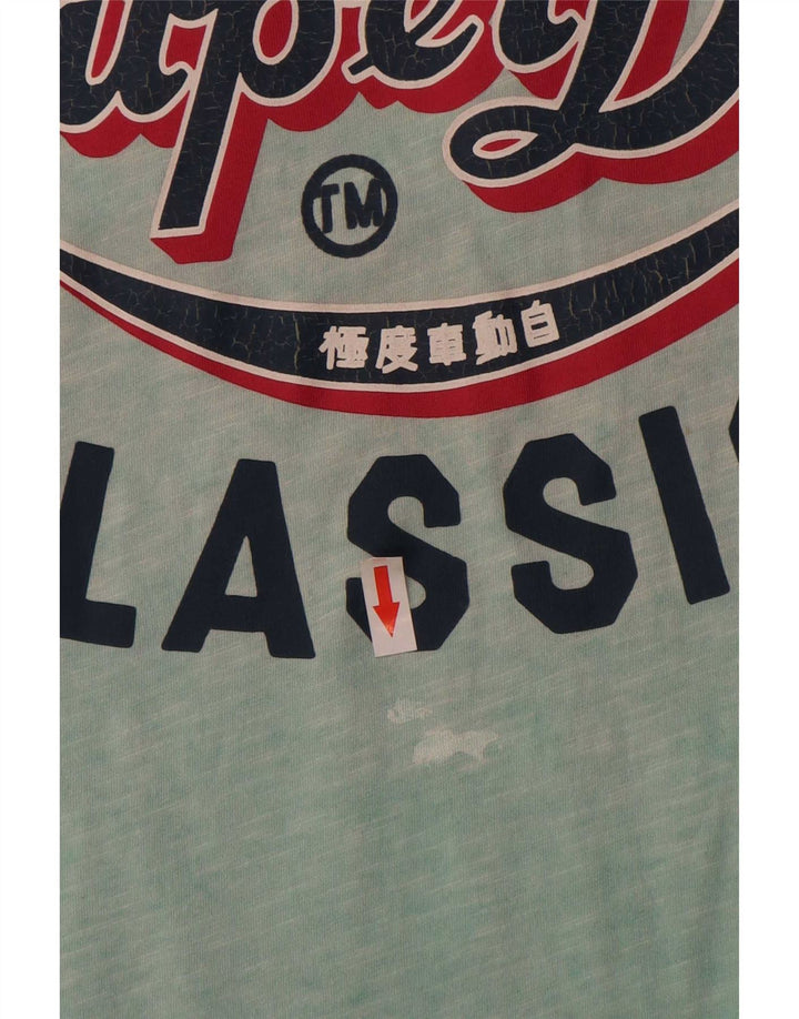 Tricou grafic pentru bărbați Superdry Top din bumbac verde mediu