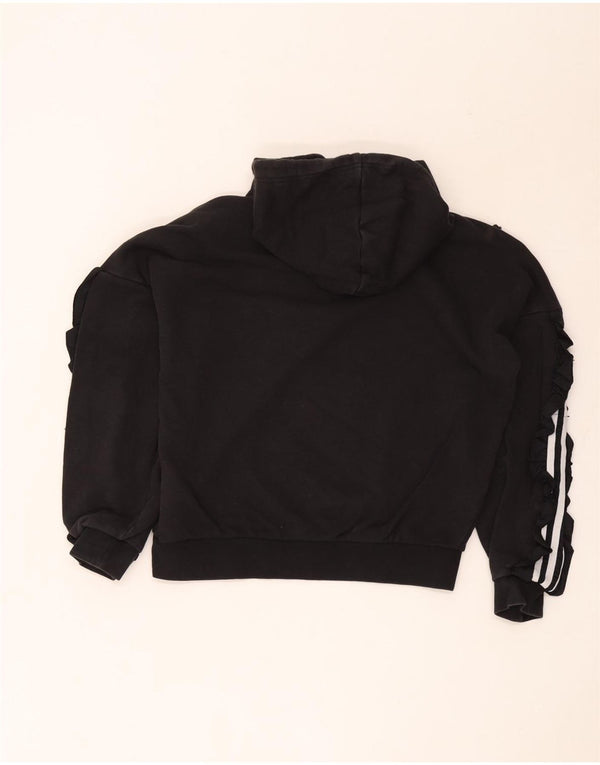 Pulover Adidas pentru femei, cu captură relaxată, UK 6 XS, bumbac negru