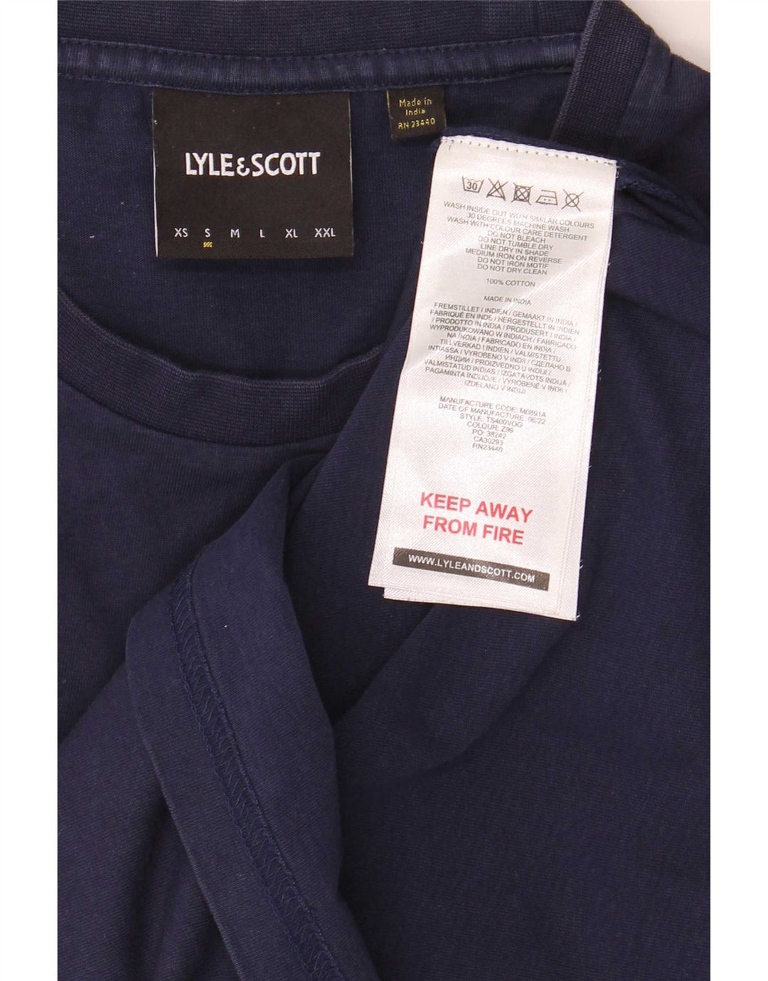 Tricou pentru bărbați Lyle & Scott Top mic din bumbac bleumarin