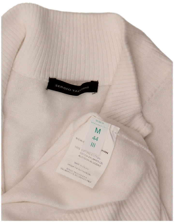 Pulover cardigan pentru femei Sergio Tacchini IT 44 bumbac alb mediu