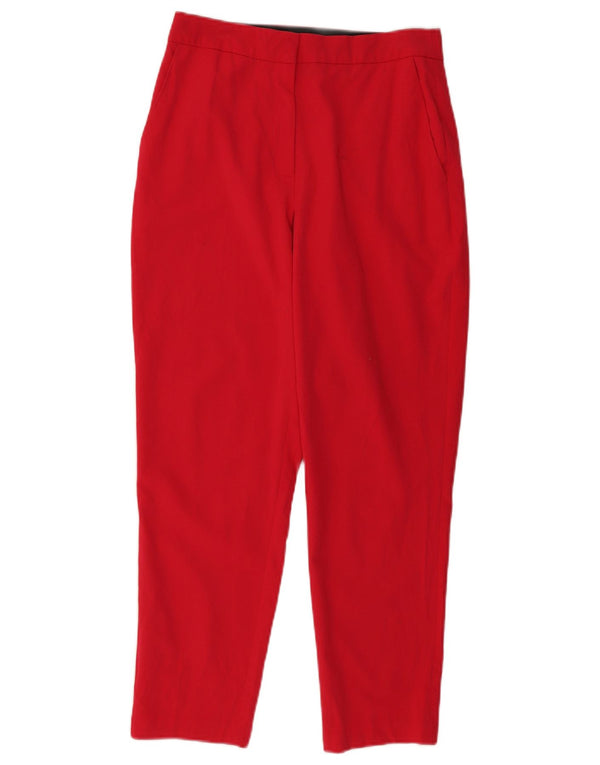 Topshop Pantaloni chino subțiri pentru femei UK 10 Small W28 L28 Poliester roșu