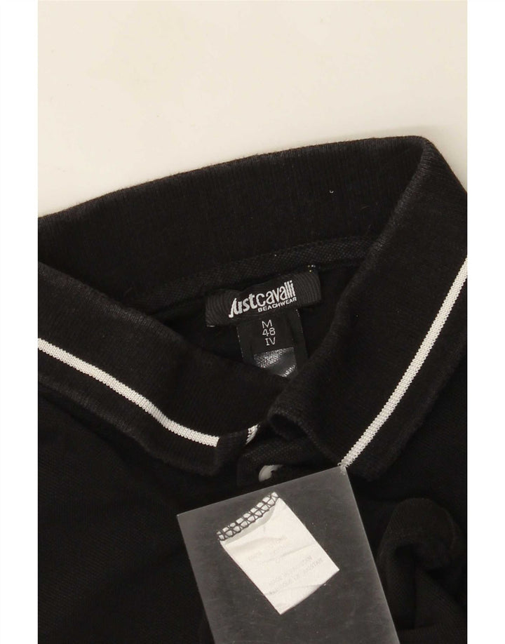 Tricou polo pentru bărbați Just Cavalli IT 48 Bumbac negru mic