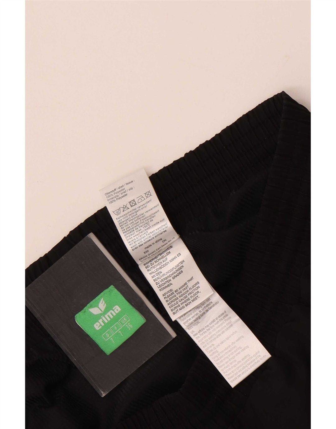 Pantaloni scurți sport Erima pentru bărbați, mari, negru, poliester color bloc