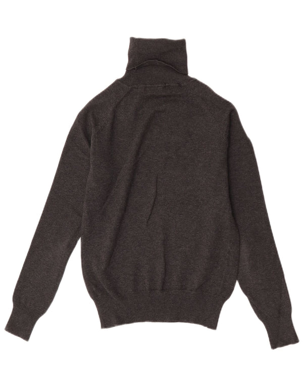 Pulover cu gât rulat Zara pentru femei UK 10 Bumbac gri mic