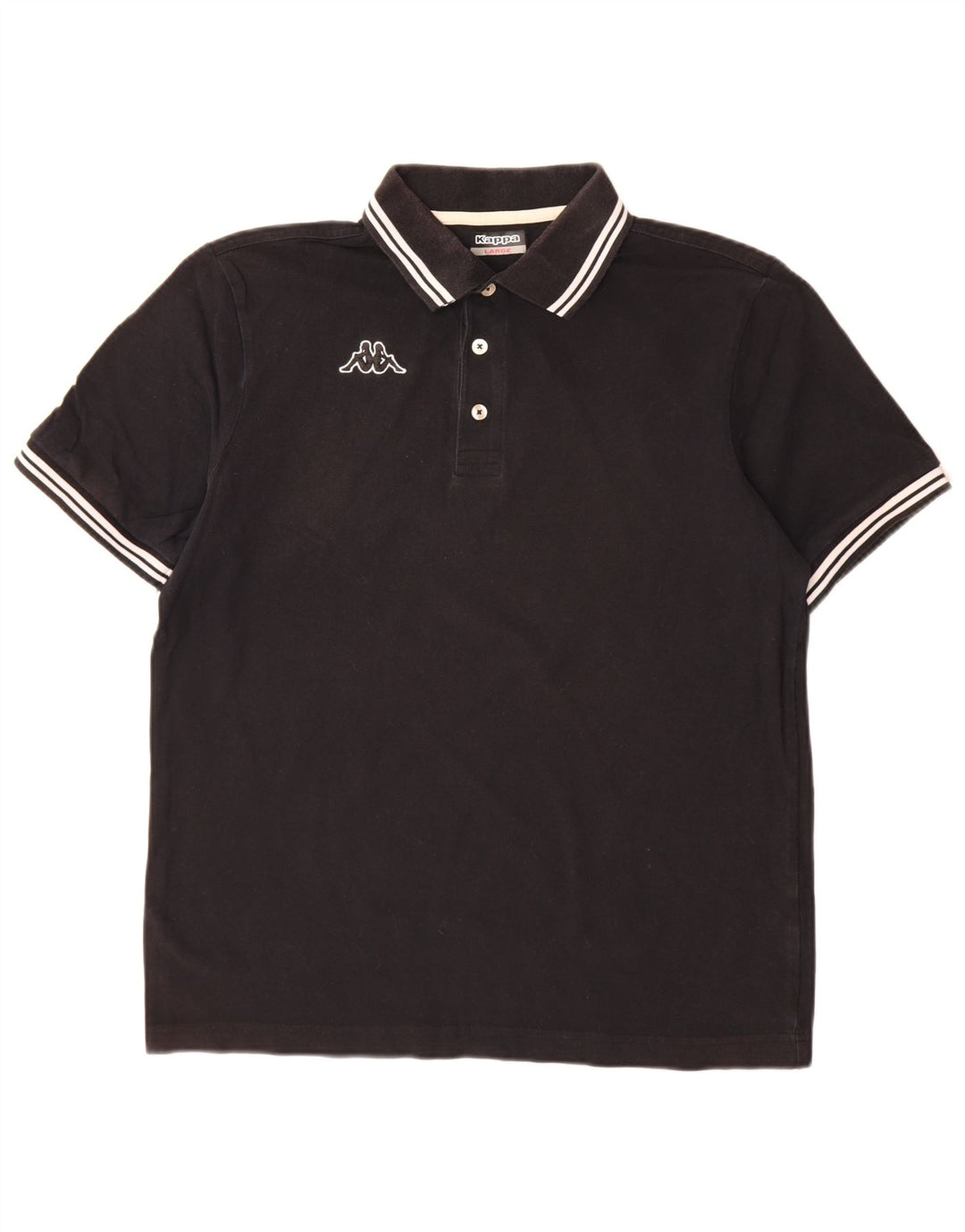 Cămașă polo pentru bărbați Kappa cu dungi negre mari