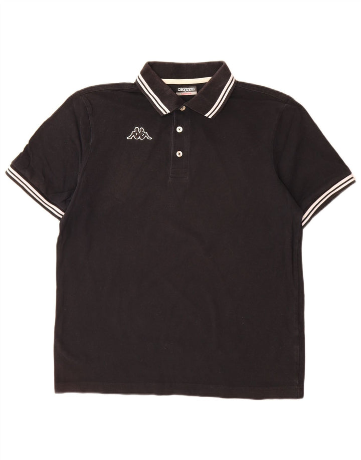 Cămașă polo pentru bărbați Kappa cu dungi negre mari