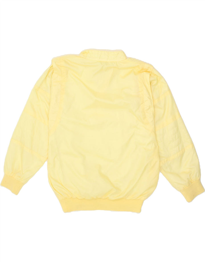 PUMA Womens Oversized Button Neck Pullover Tracksuit Top UK 6 XS Yellow Vintage Puma and Second-Hand Puma from Messina Hembry 