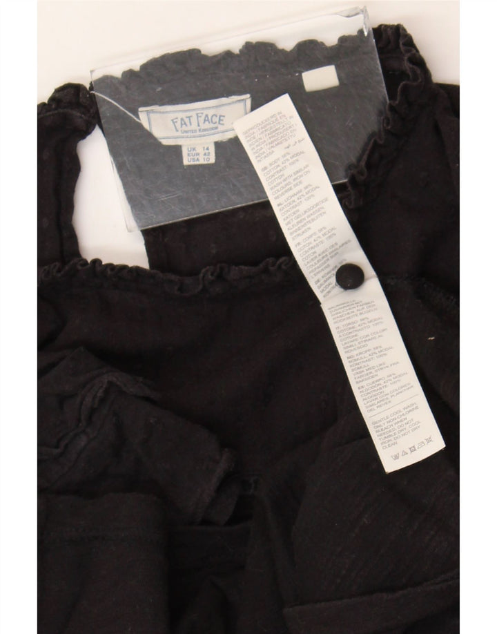 Bluză pentru femei Fat Face UK 14, mare, negru, bumbac
