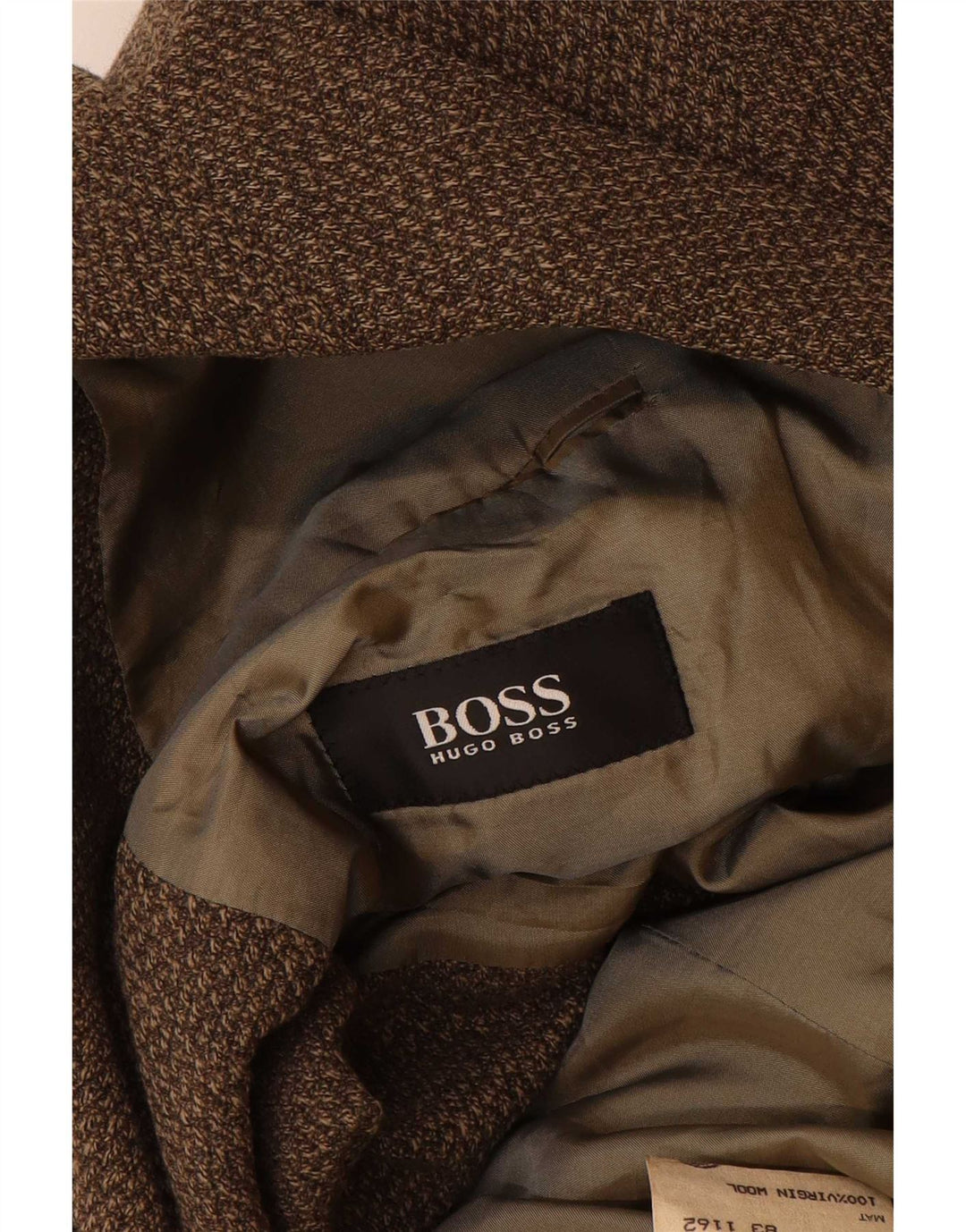 Blazer pentru bărbați Hugo Boss cu 3 nasturi EU 52 XL Lână virgină maro