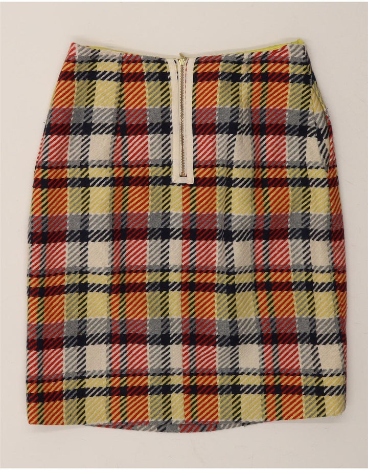 BODEN Womens Pencil Skirt UK 8 Small W26 Multicoloured Check Wool Vintage Boden and Second-Hand Boden from Messina Hembry 