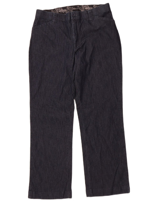 Blugi drepti LEE pentru femei cu talie înaltă US 12 mari W32 L30 bumbac bleumarin