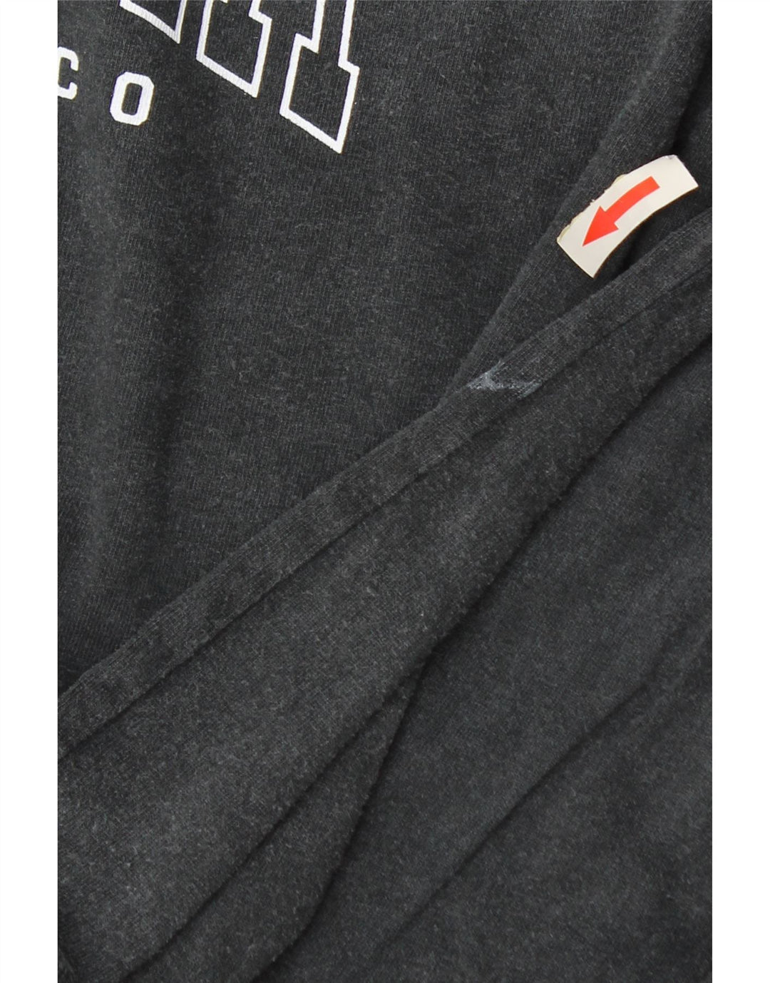 Topshop pentru femei oversized grafic Top cu mânecă lungă UK 10 mic bumbac gri