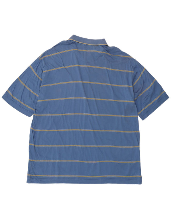 Tricou polo Dockers pentru bărbați XL, bumbac cu dungi albastre