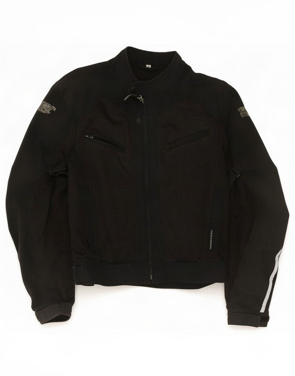 Tucano Urbano Mens Racer Jacket UK 38 Medium Black Colorblock Bumbac