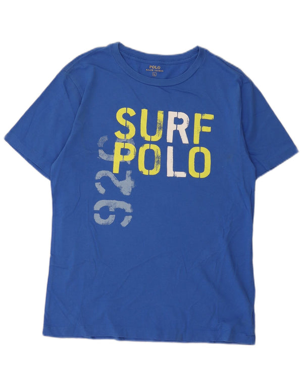 Tricou cu grafică obișnuită Polo Ralph Lauren pentru băieți Top 13-14 ani mare albastru