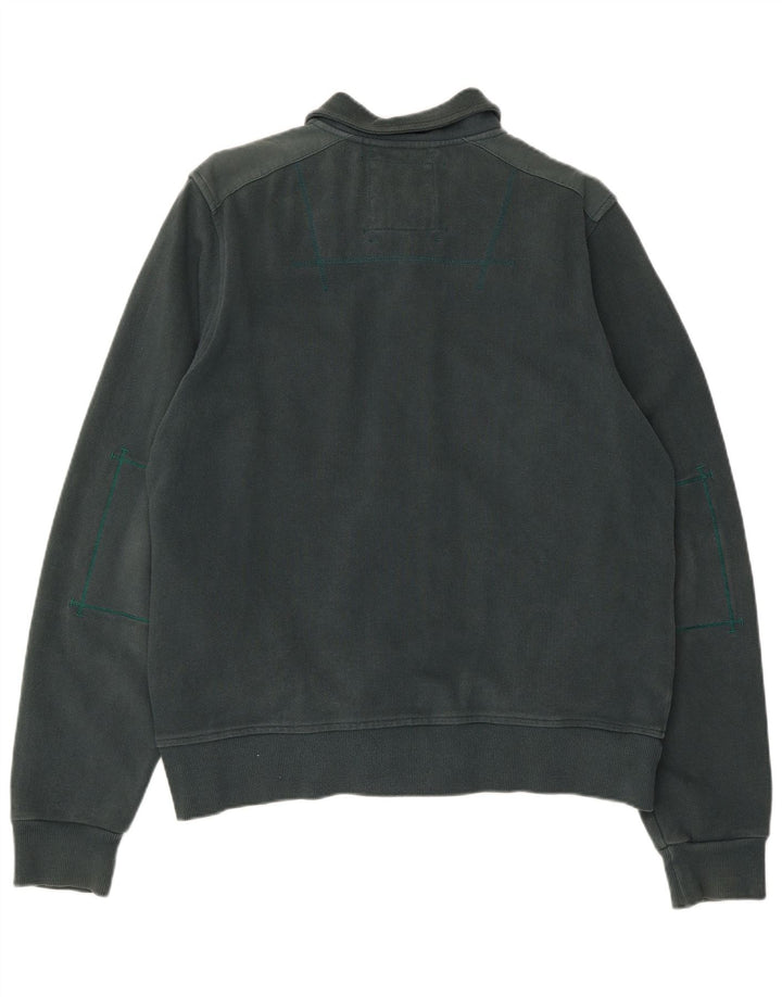 Timberland Mens Tracksuit Top Jacket Large Green Cotton