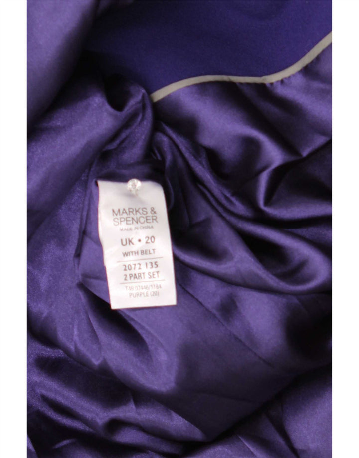 Palton pentru femei Marks & Spencer UK 20 2XL Violet Poliester