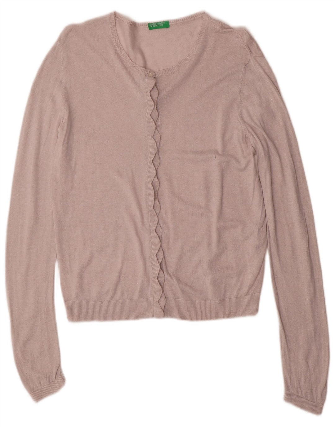 Pulover Cardigan Fete BENETTON 11-12 Ani 2XL Roz Viscoza