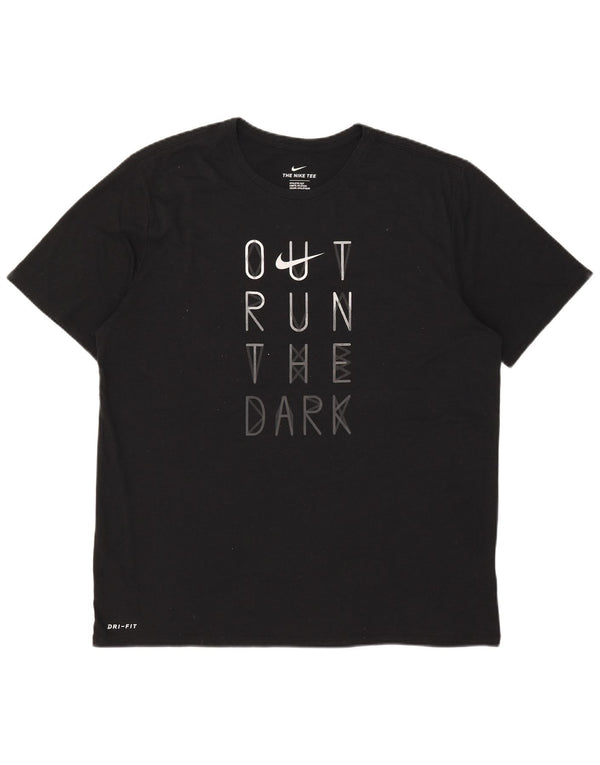 Tricou grafic Nike Dri Fit pentru bărbați Top XL Poliester negru