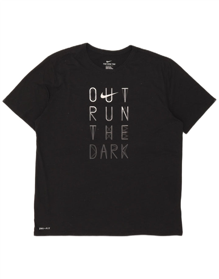 Tricou grafic Nike Dri Fit pentru bărbați Top XL Poliester negru