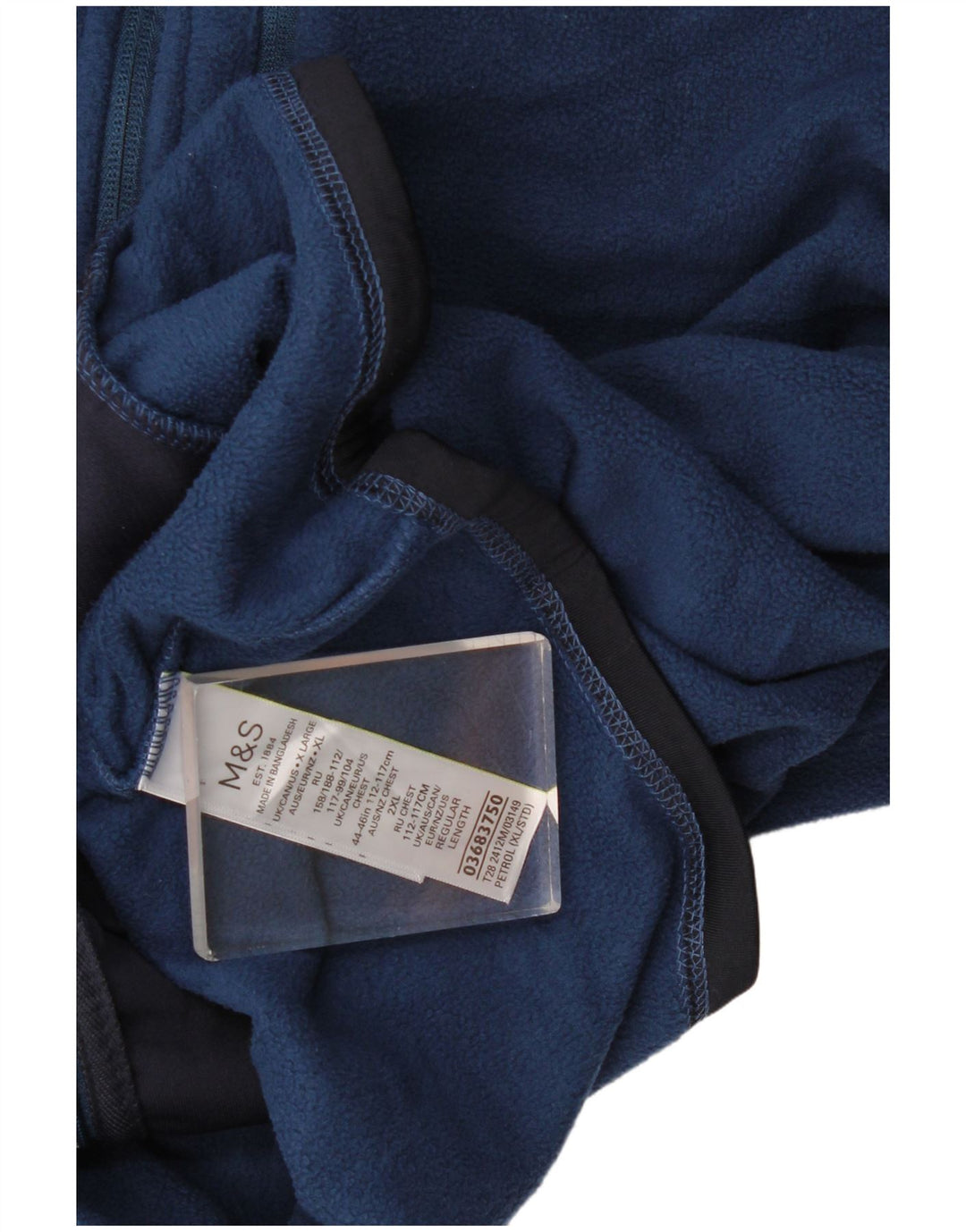 Jachetă fleece pentru bărbați Marks & Spencer UK 42 XL bleumarin poliester