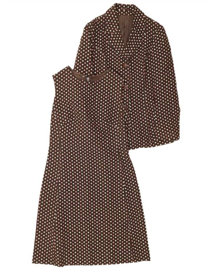 Set de 2 bucăți cu 3 nasturi pentru femei Vintage IT 48 XL maro buline