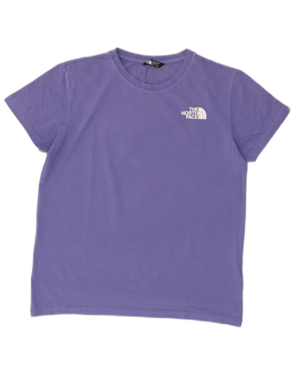 The North Face Boys Graphic T-Shirt Top 14-15 Years XL Purple Cotton