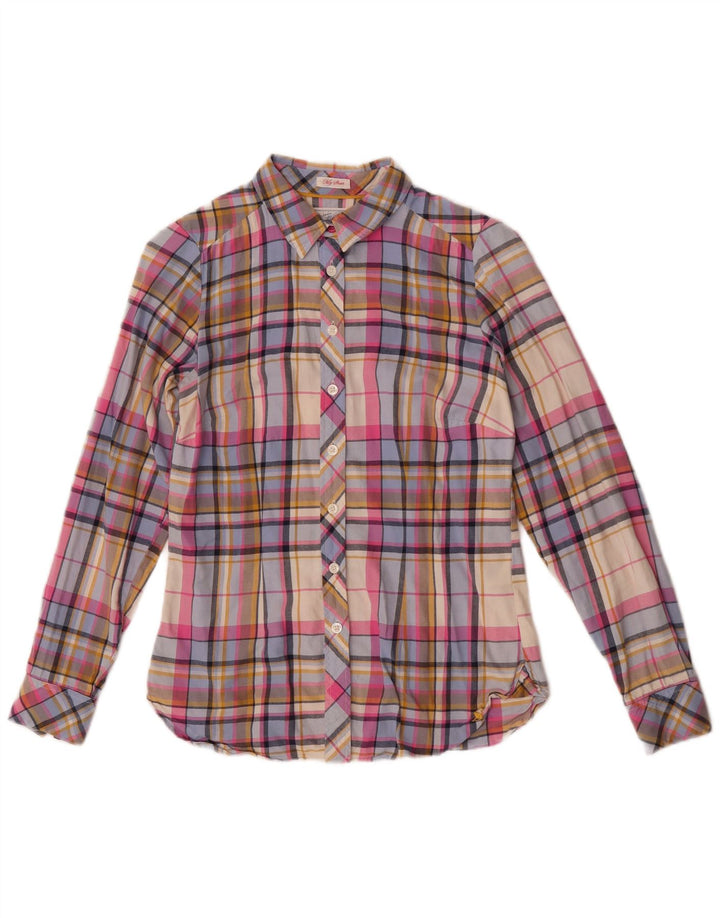 Cămașă Joules pentru femei UK 8, bumbac cu carouri multicolore mici
