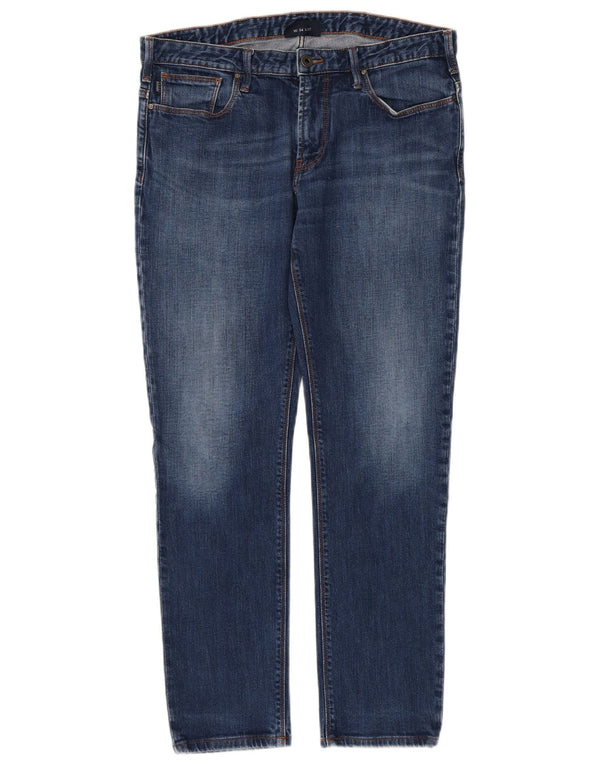 Blugi Slim Femei ARMANI W34 L29 Bumbac Albastru