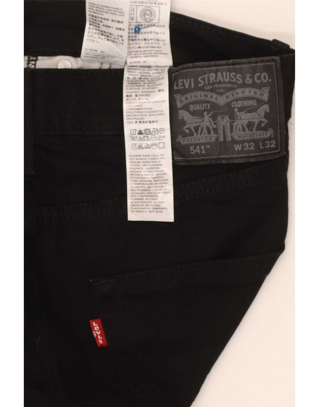 Blugi conici pentru bărbați Levi's 541 Athletic W32 L32 bumbac negru