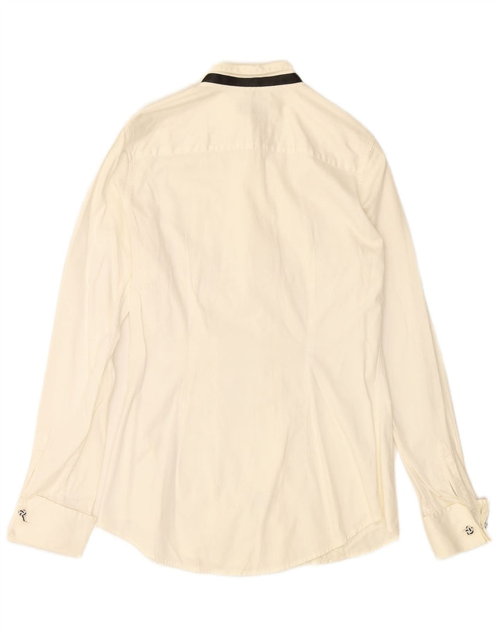 Cămașă FRED PERRY pentru femei UK 12 Medium Off White Bumbac
