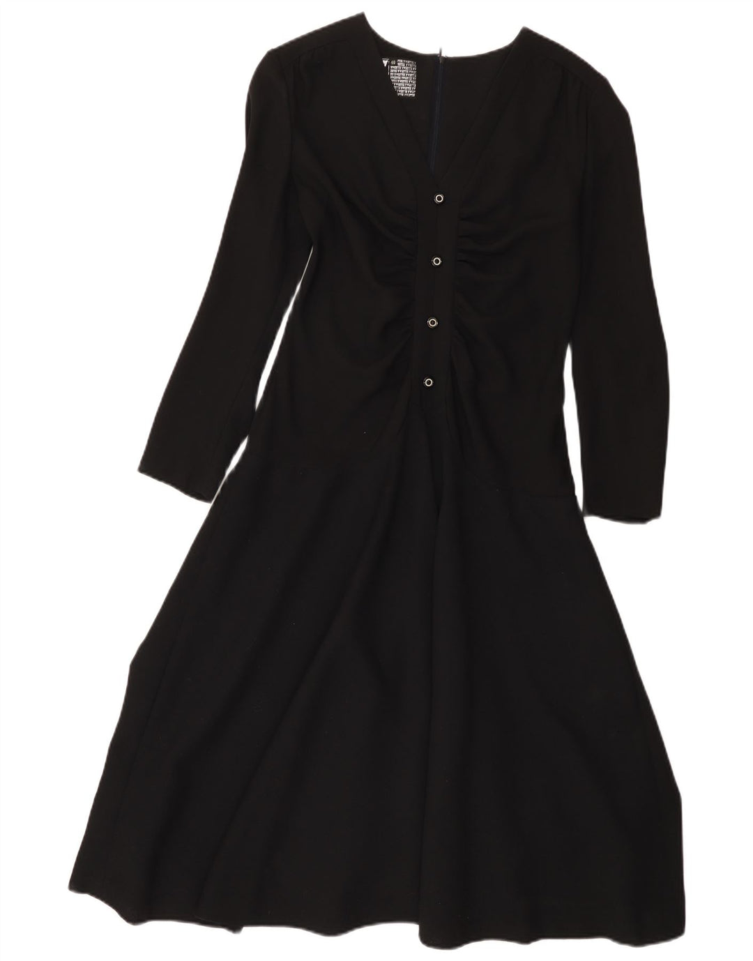 Rochie A-Line cu mânecă lungă pentru femei Yvette EU 40 Acetat mediu negru