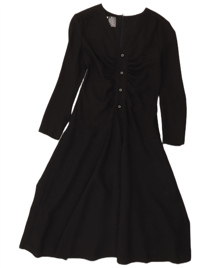 Rochie A-Line cu mânecă lungă pentru femei Yvette EU 40 Acetat mediu negru