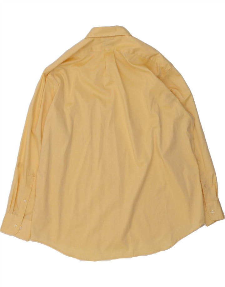 CHAPS Mens Classic Fit Shirt Size 18 1/2 2XL Yellow Vintage Chaps and Second-Hand Chaps from Messina Hembry 