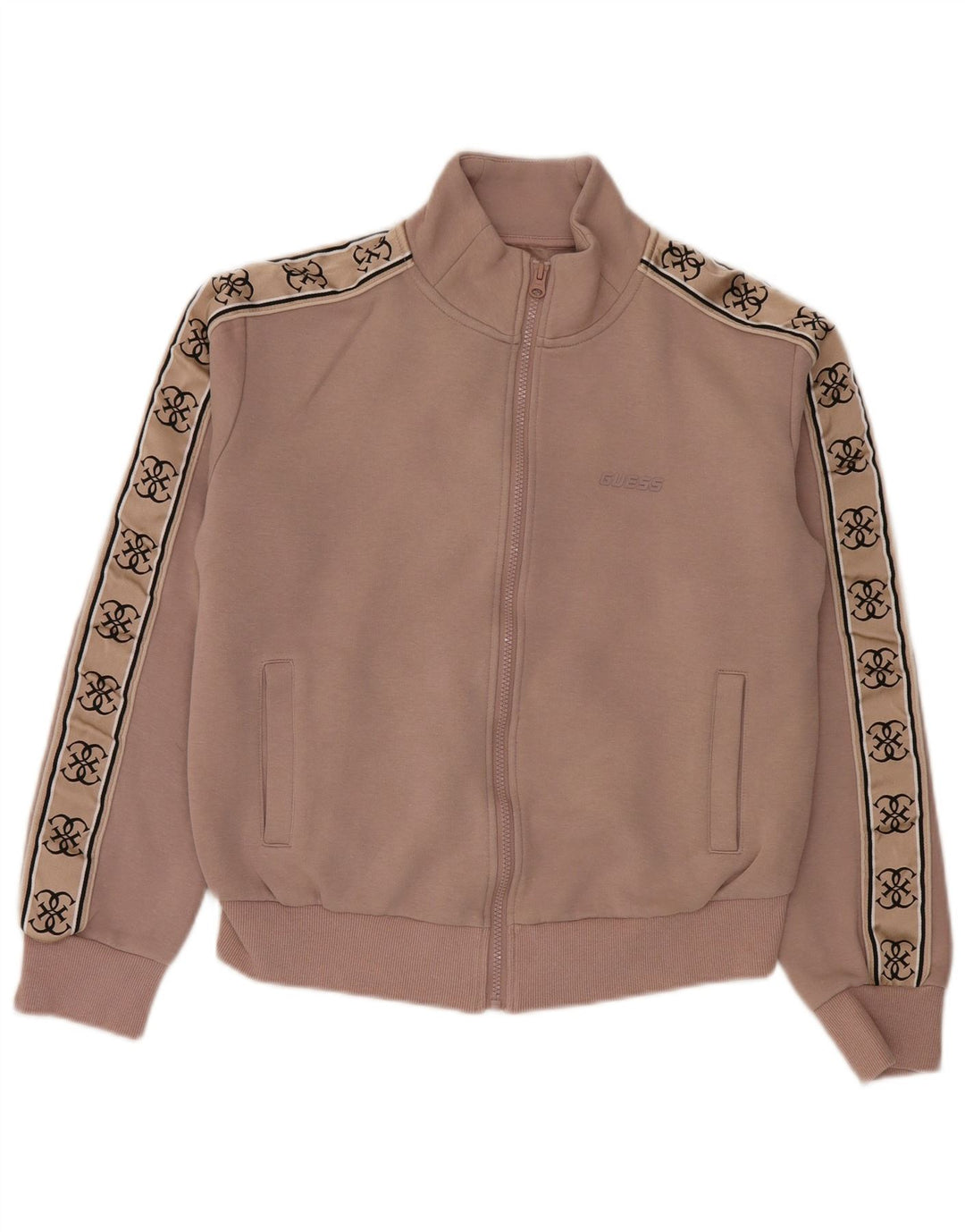 Jachetă de top pentru trening grafic pentru femei Guess UK 16, mare, roz, colorblock