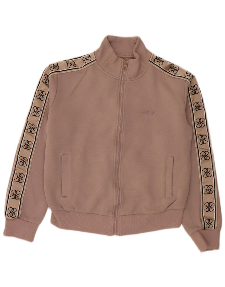Jachetă de top pentru trening grafic pentru femei Guess UK 16, mare, roz, colorblock