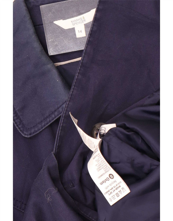 Trenci scurt pentru femei Marks & Spencer UK 14 Medium Bleumarin