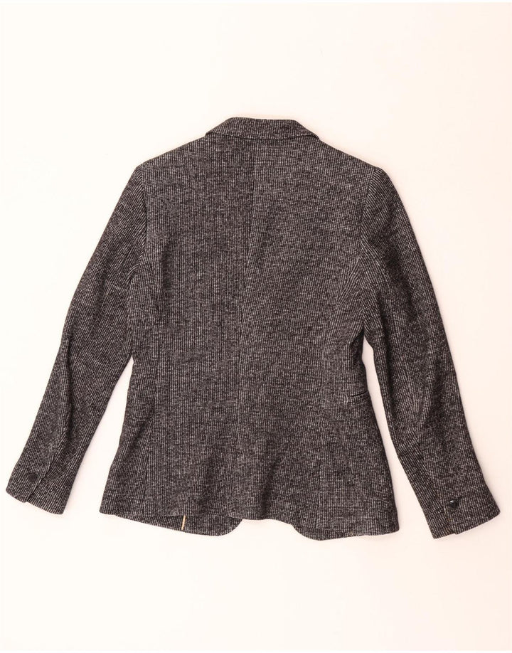 Massimo Dutti Jachetă Blazer Femei 1 Button EU 40 Medium Gri Houndstooth