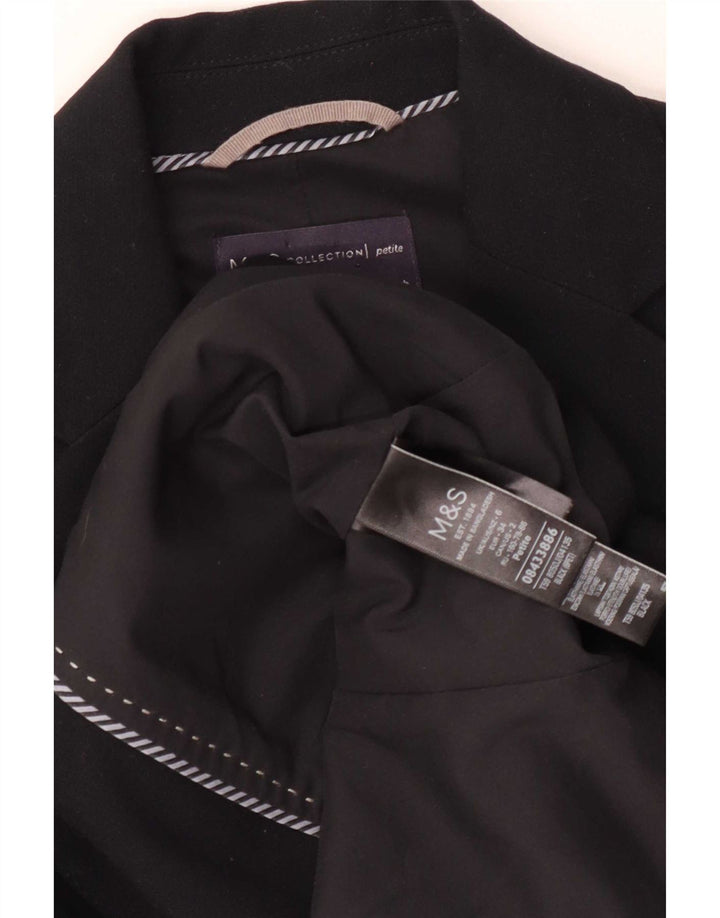 Jachetă pentru femei Marks & Spencer cu 2 nasturi, UK 6 XS, poliester negru