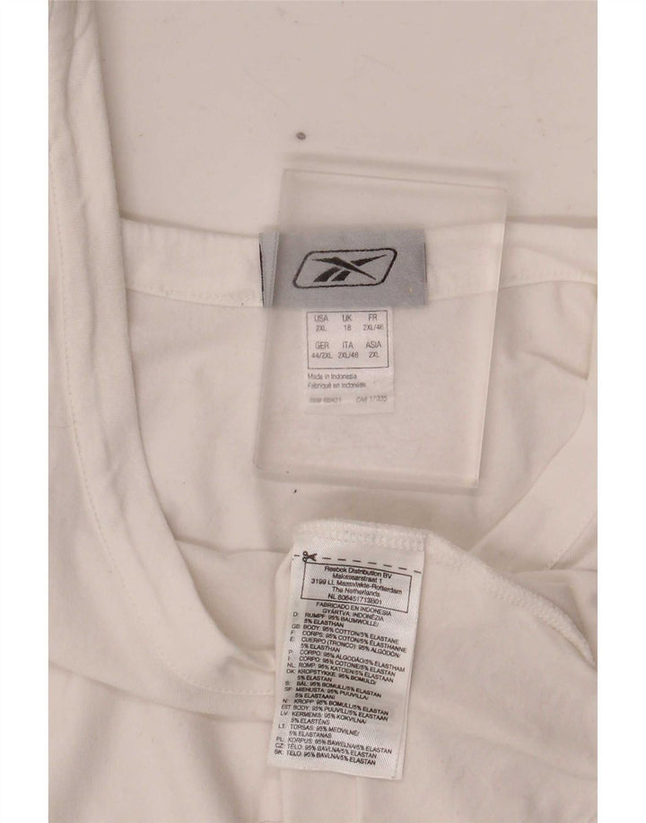 Vestă Reebok pentru femei UK 18 XL, bumbac alb