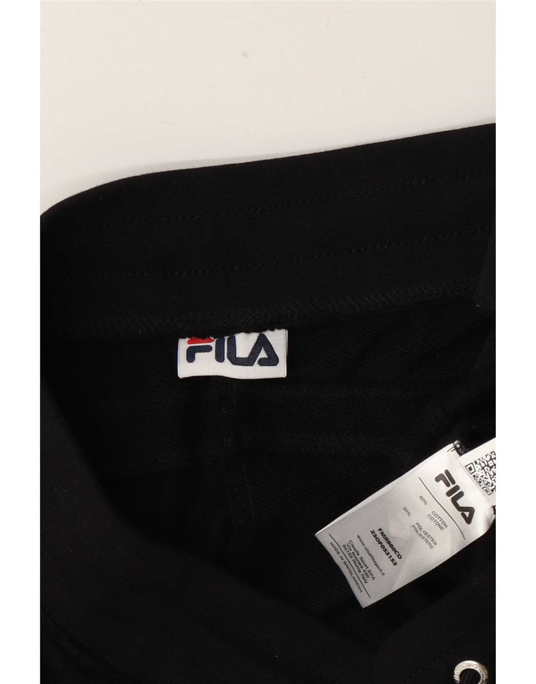 Pantaloni de trening Fila pentru bărbați, bumbac mediu negru