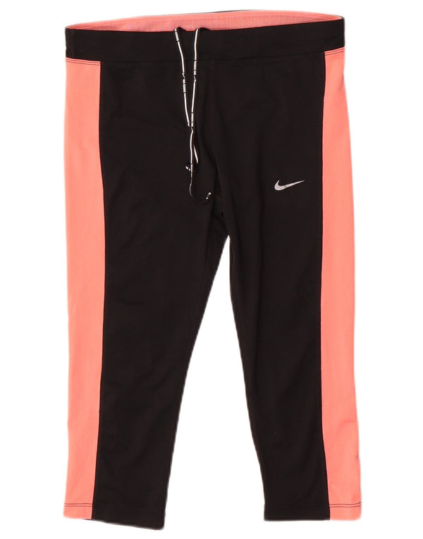 Leggings Nike Dri Fit Capri pentru femei UK 14 Medium Black Colorblock