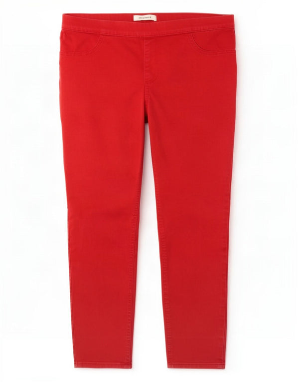 Marks & Spencer Womens Jegging Jeans UK 14 Large W32 L24 Red Cotton