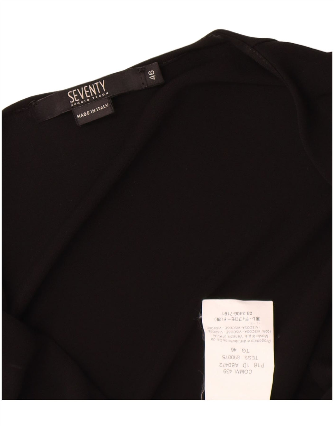 Rochie maxi fără mâneci pentru femei Seventy IT 46 Large Black Viscose