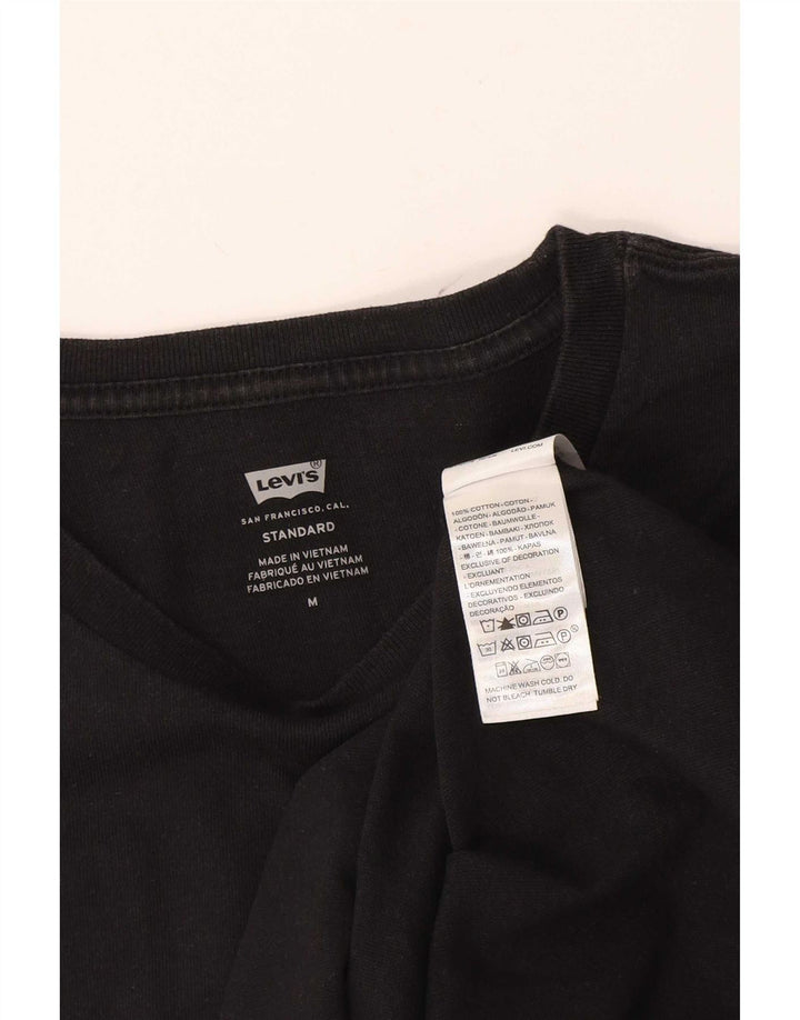 Tricou standard pentru bărbați Levi's Top, mediu negru, bumbac