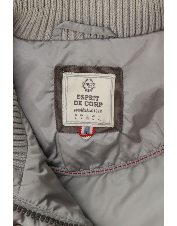 Gilet căptușit pentru femei Esprit UK 16, mare, gri, poliester